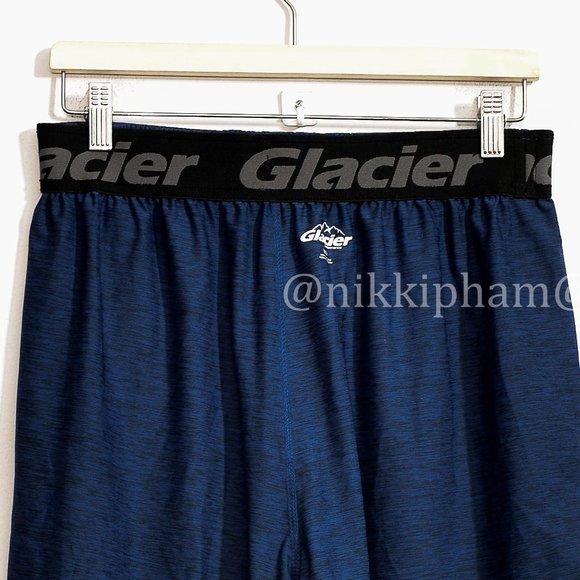 NEW!! Glacier Men's 4-Way Stretch Comfort Performance Shorts in blue - Picture 7 of 8